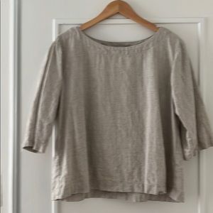 notPERFECTLINEN January Top Beige Large